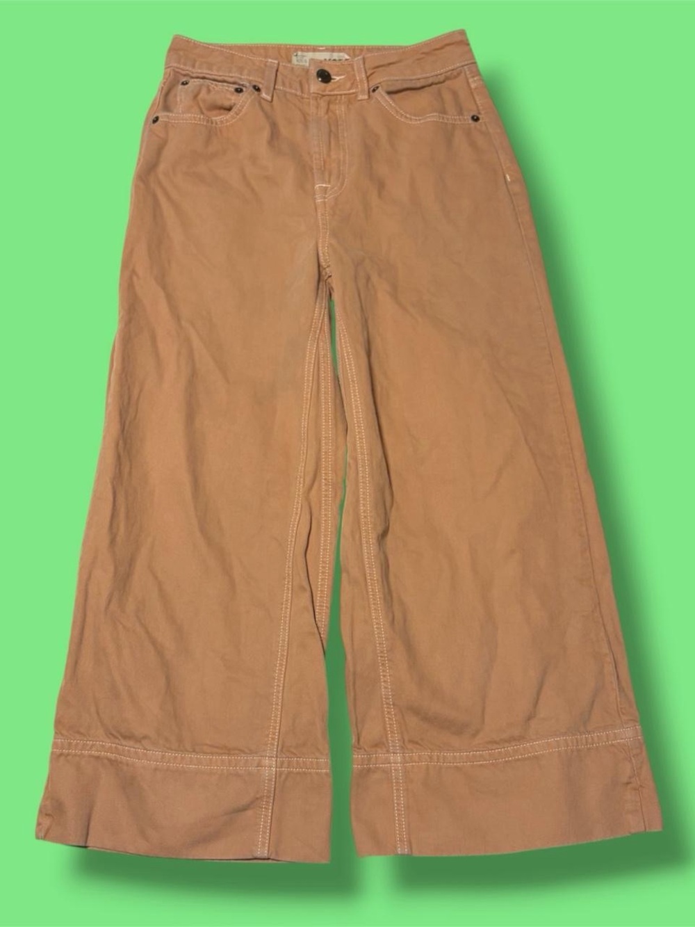 Topshop Moto Wide Leg Pants 25” Waist Boho Hippie Western
